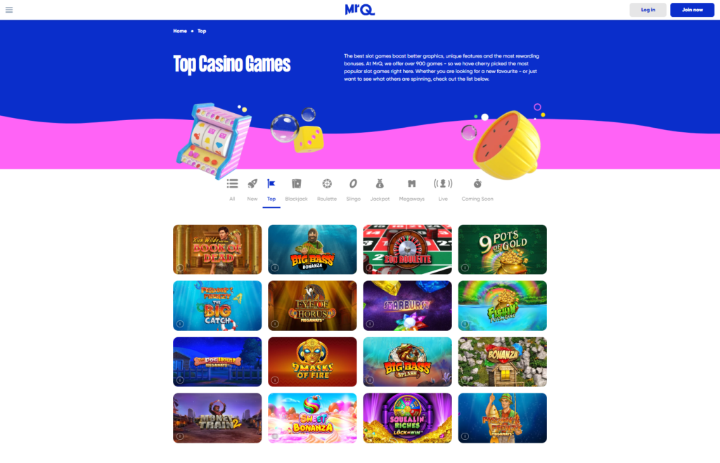 mrq casino games page