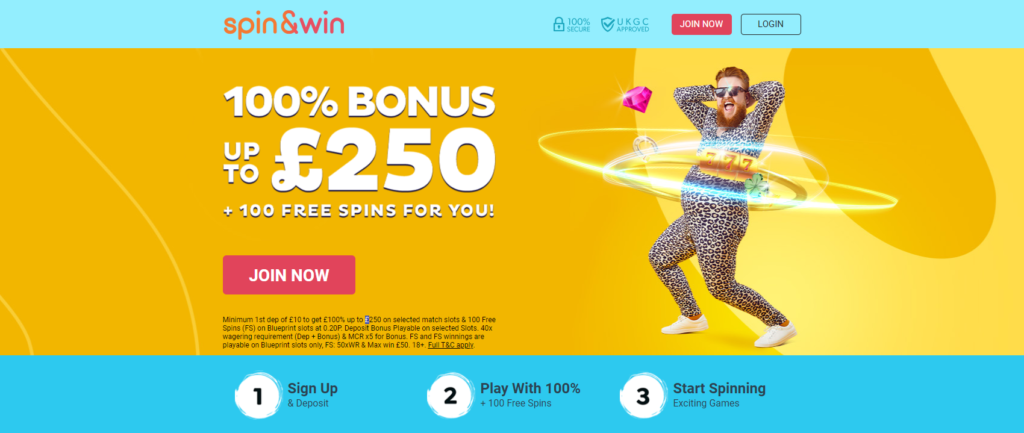 spin and win casino new welcome bonus